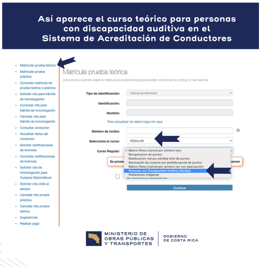 Descripción del paso a paso a seguir dentro de la página web
