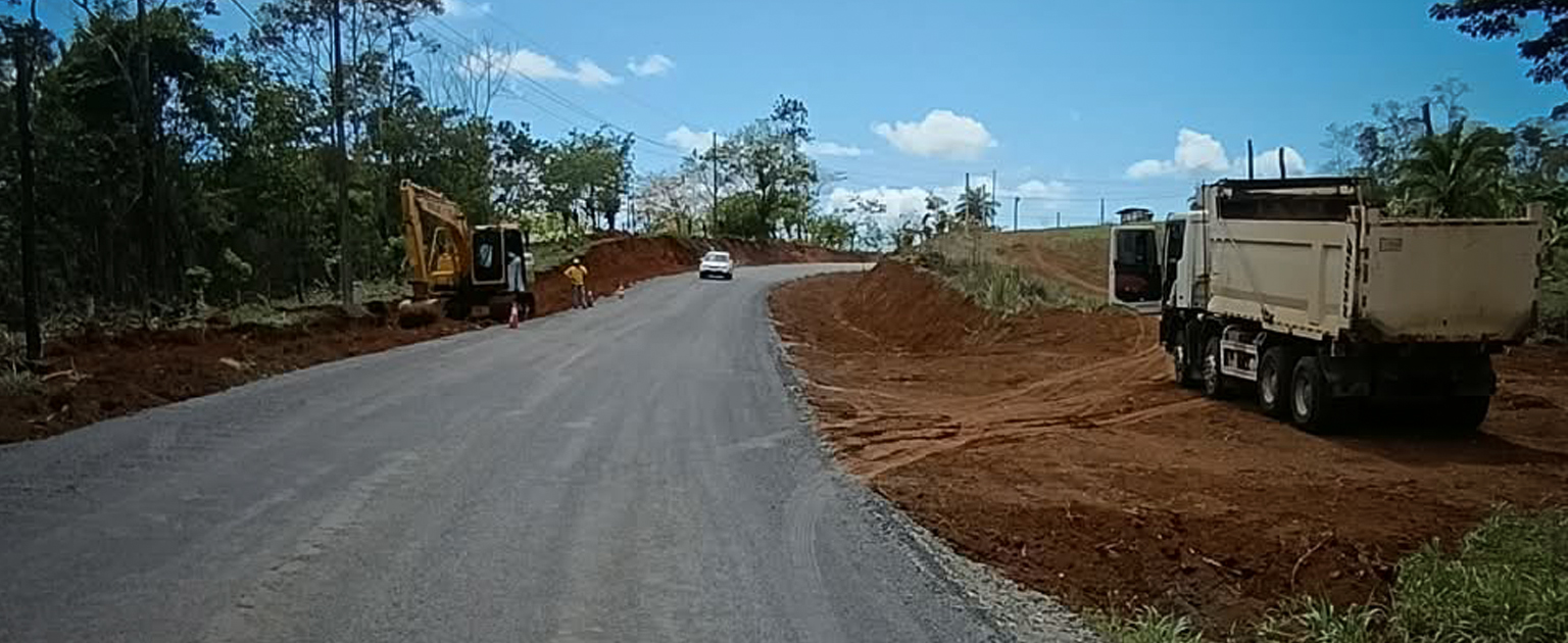 Fotografía que muestra parte del tramo de carretera intervenido