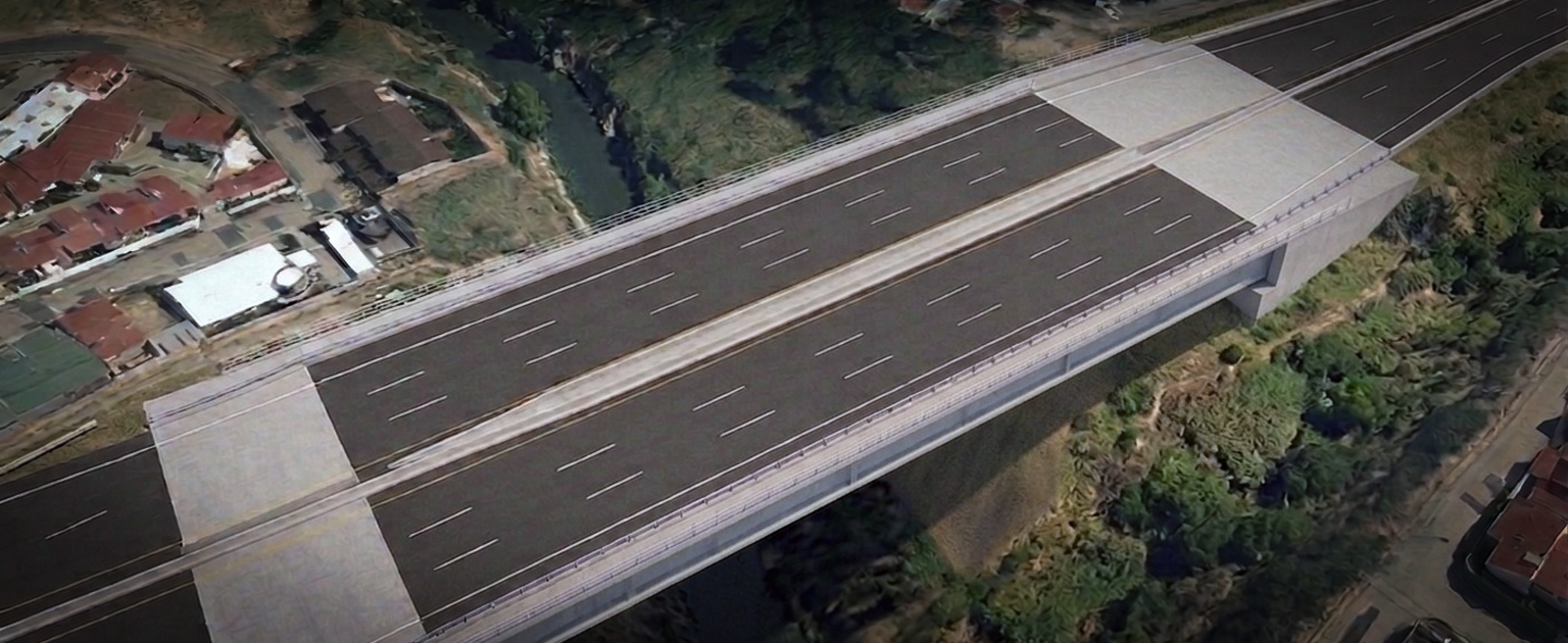 Imagen de referencia que muestra el puente que se construirá sobre el río Torre