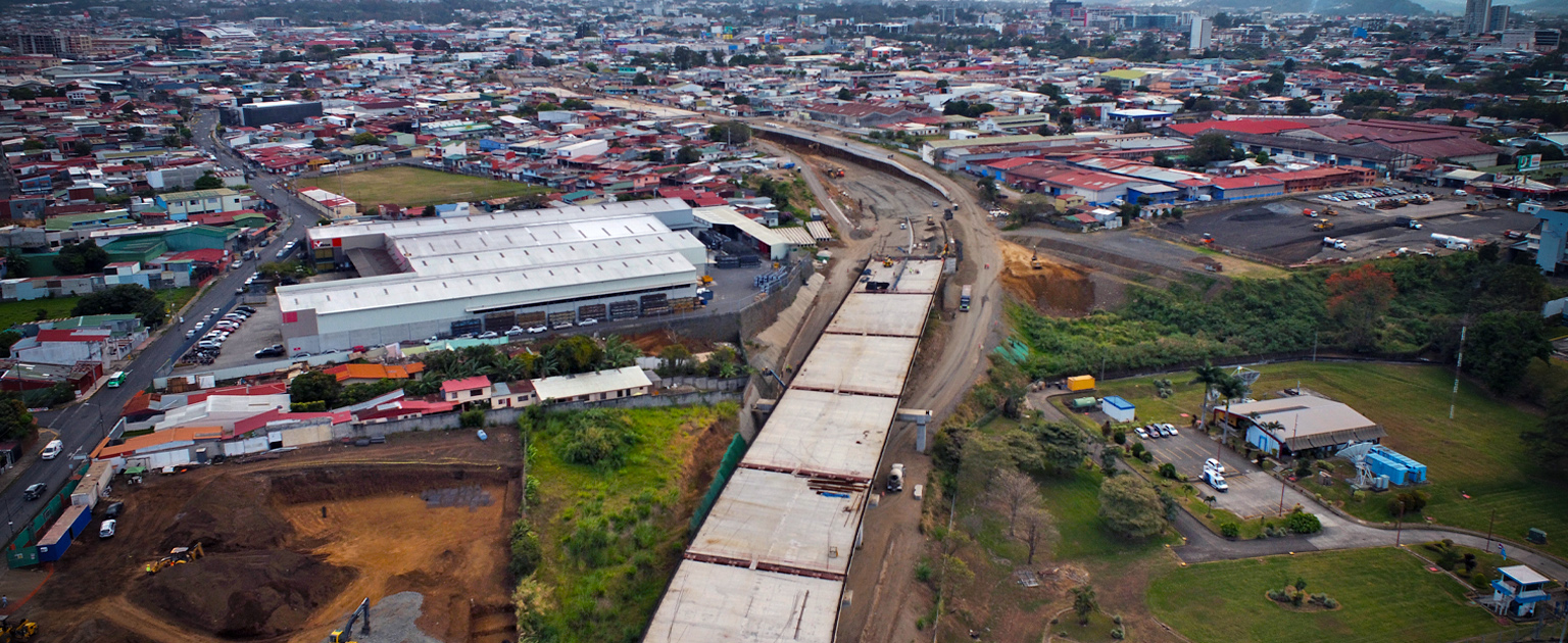 Foto aérea del tramo UFV de Circunvalación Norte.