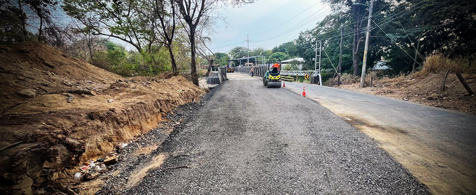 Fotografía que muestra los trabajos en el sector de El Chapulín