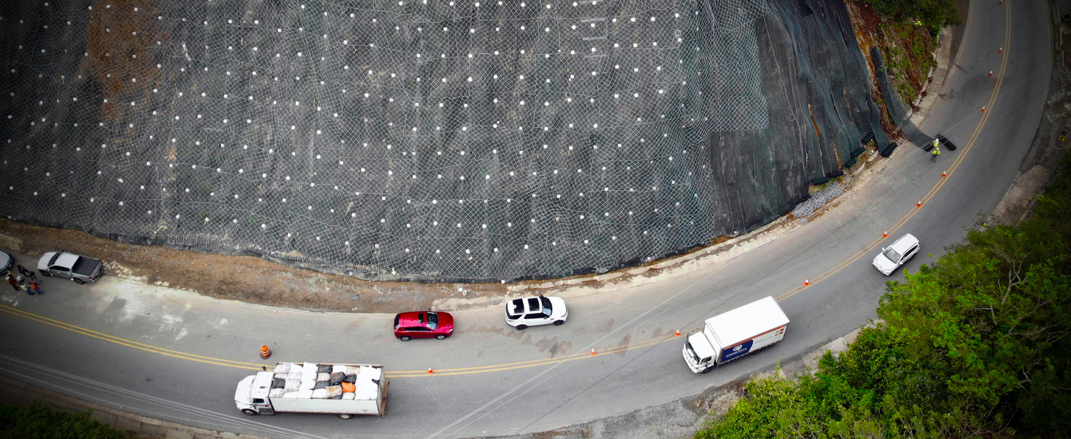 Fotografía aérea que muestra parte de las labores que se ejecutan en el lugar