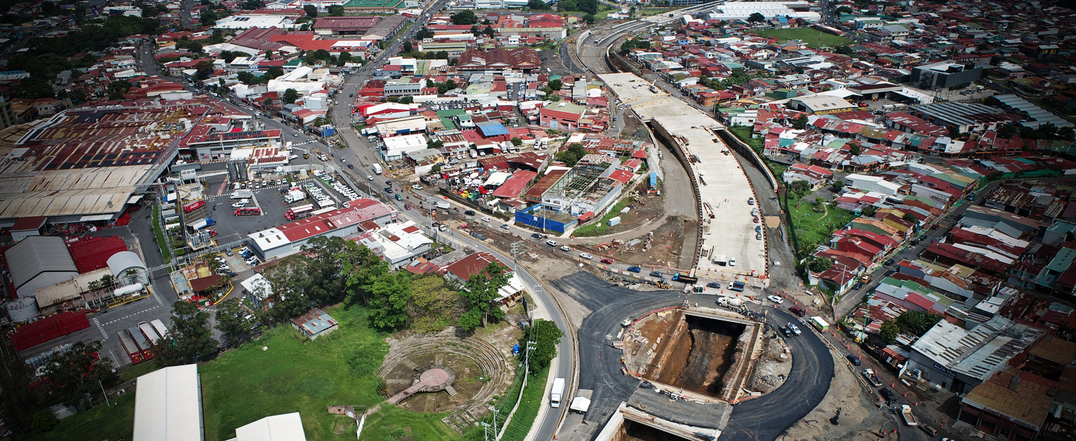 Foto aérea de rotonda Calle Blancos