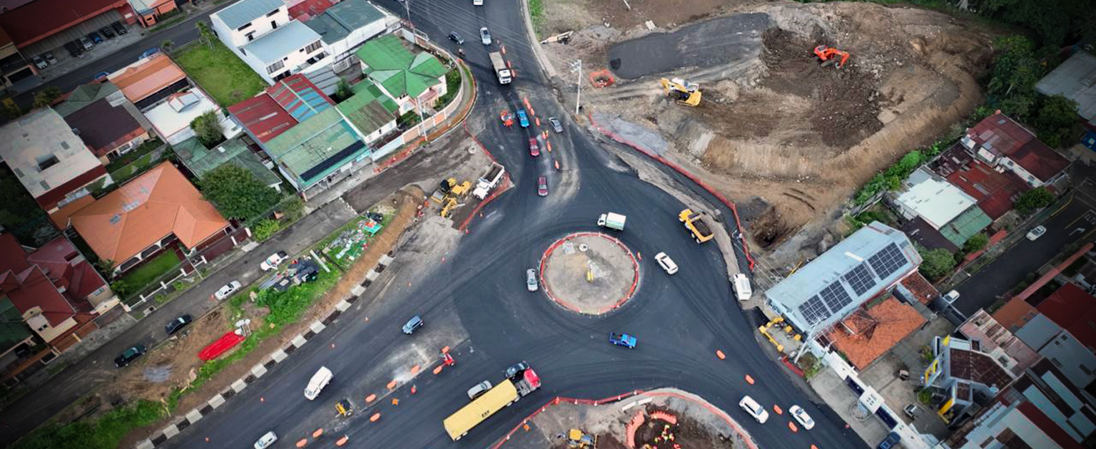 Foto aérea de rotonda Calle Blancos