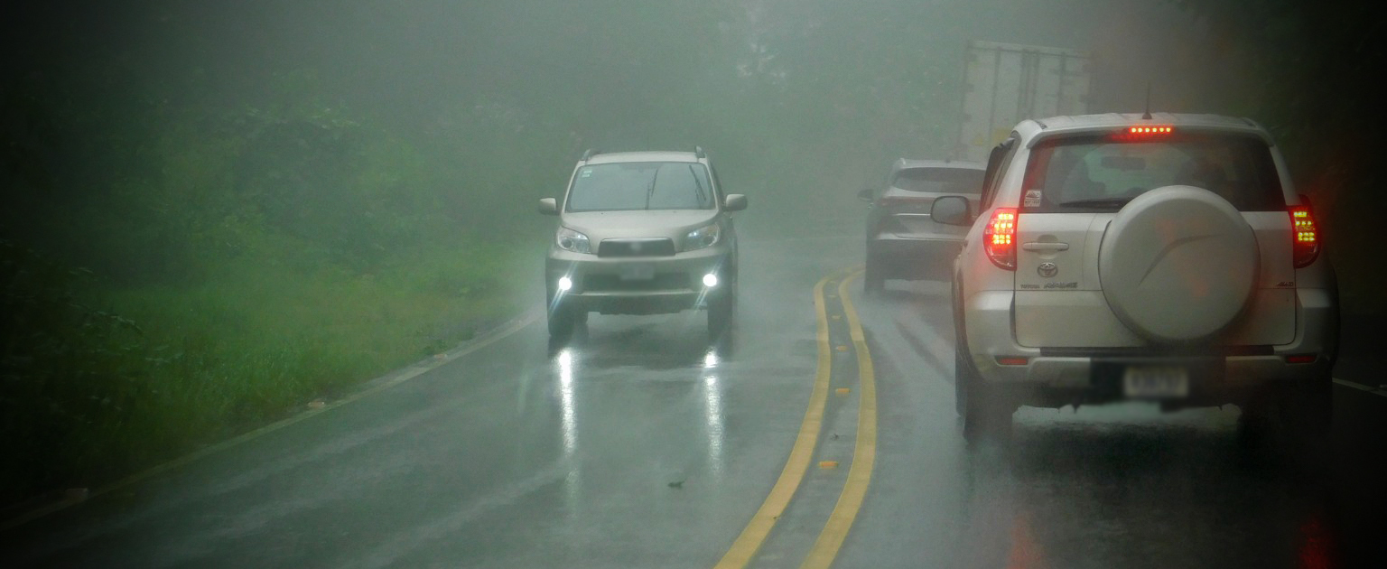 Temporada lluviosa afecta la visibilidad en carretera
