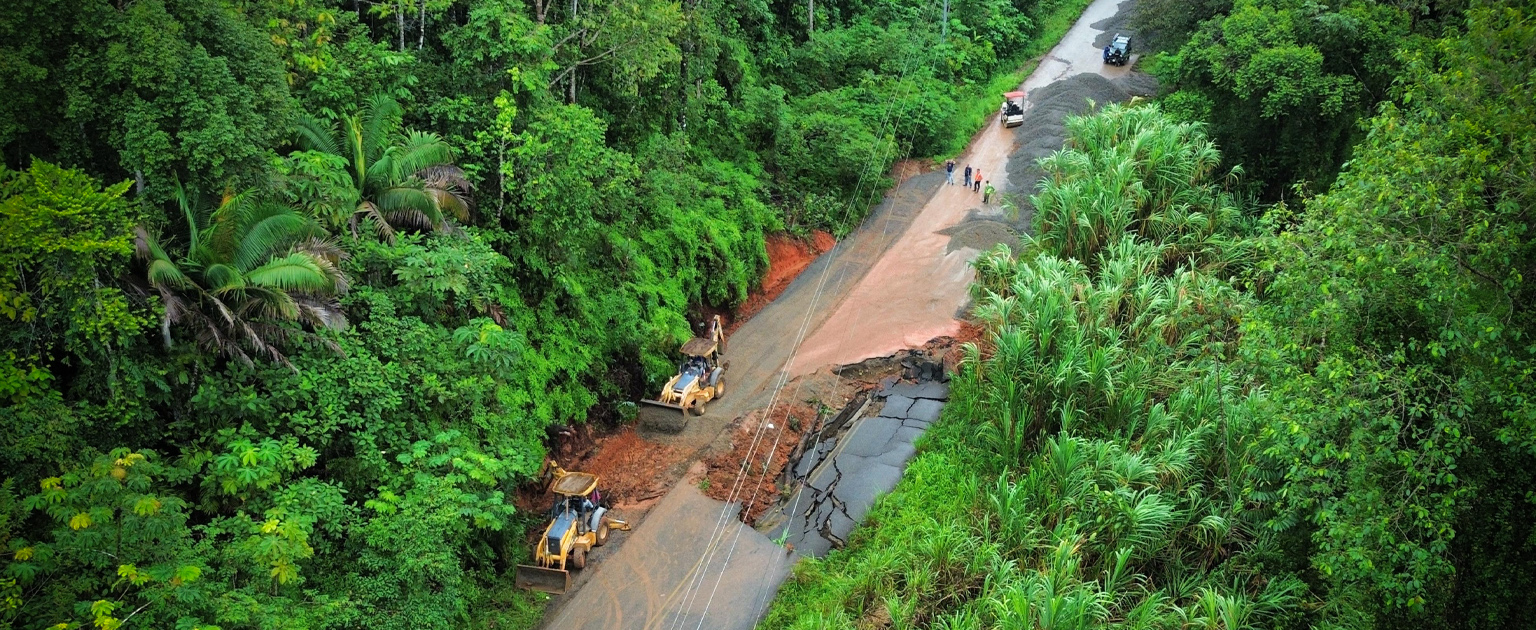 Fotografía aérea que muestra parte de los trabajos realizados