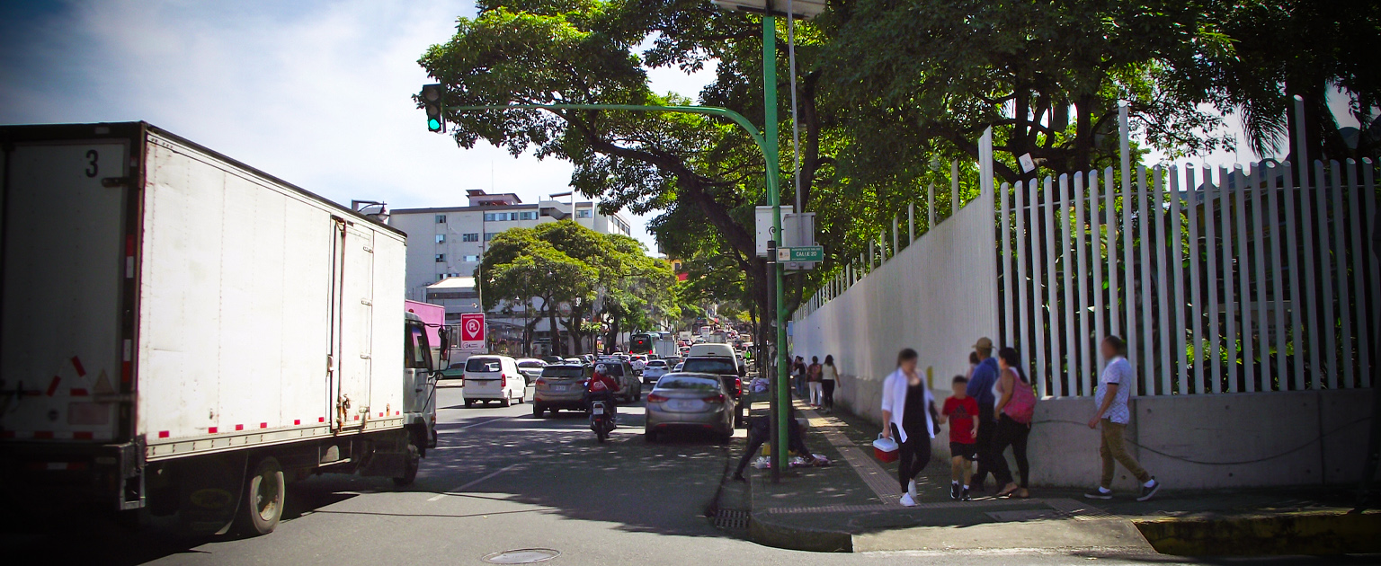 Fotografía que muestra las inmediaciones del Hospital de Niños