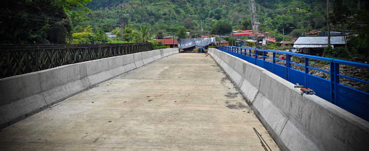 Imagen que muestra las obras realizadas en el puente