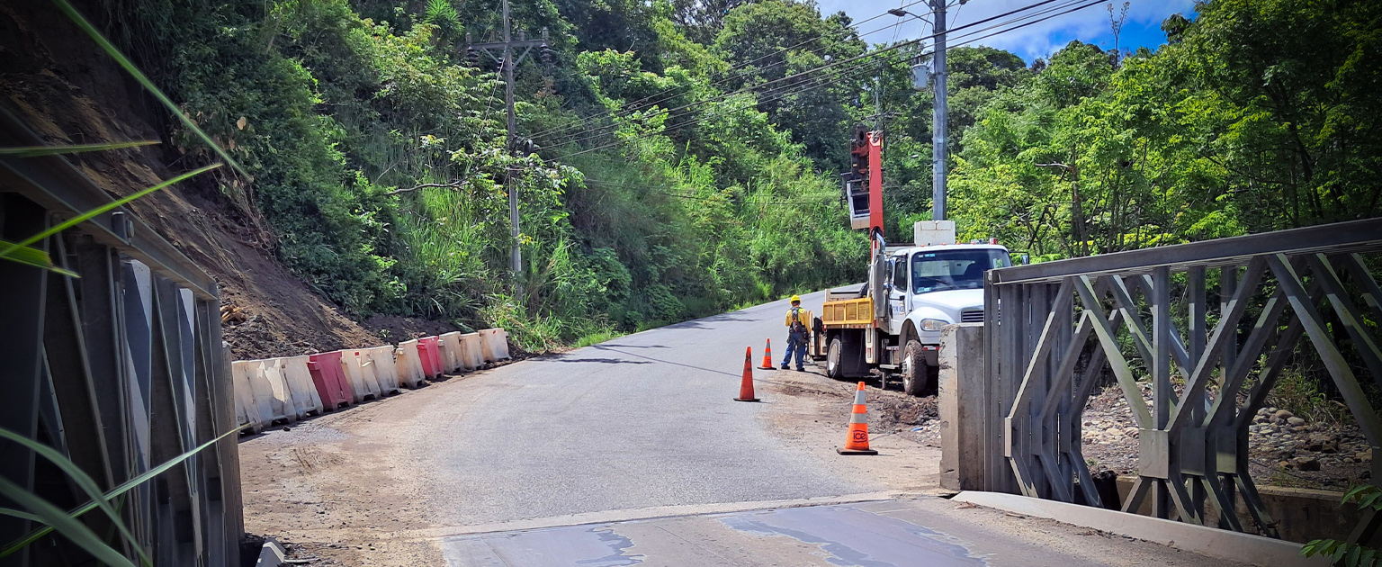 Foto del traslado de servicios públicos en el área de proyecto.